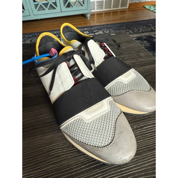 Balenciaga Race Runner Multicolor Leather and Mesh Sneakers Sz. 40 - Picture 1 of 9